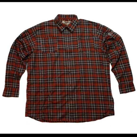 Pelle Pelle Long Sleeve Flannel Button Up Shirt / Color: Espresso / #51SD6 - Picture 1 of 3